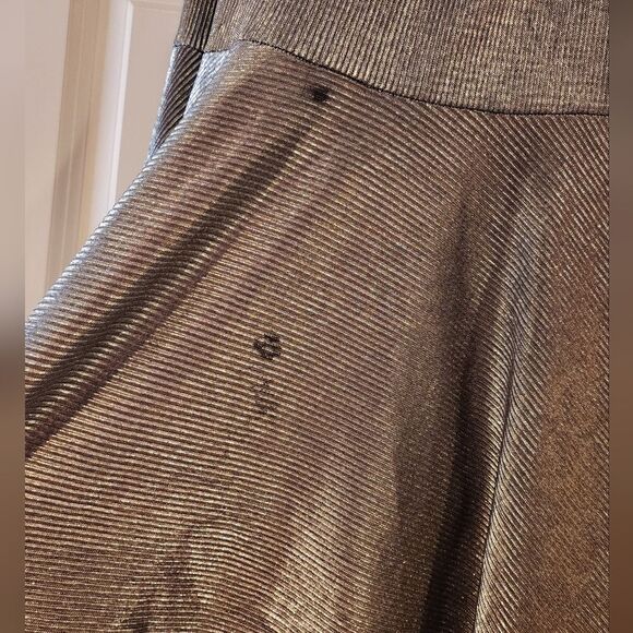 Donna Vinci shiny silver stretchy maxi skirt - Picture 4 of 7